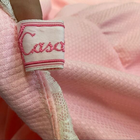 CasaBella Pink Lace Trim Full Zip Long Sleeve Night Gown Pajama Robe Dress XL - Picture 10 of 15